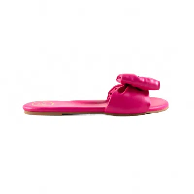 Solei Sea Women's Rafie Bow Sandal In Hot Pink