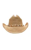 Soleil Soleil Cassidy Raffia Hat In Neutral