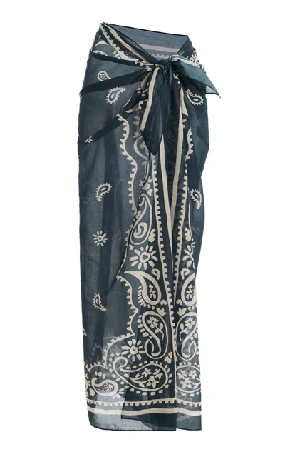 Soleil Soleil Exclusive La Isla Square Pareo In Blue