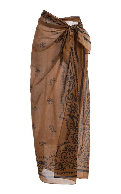 Soleil Soleil Exclusive La Isla Square Pareo In Brown