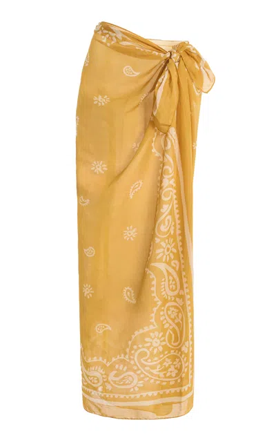 Soleil Soleil Exclusive La Isla Square Pareo In Yellow
