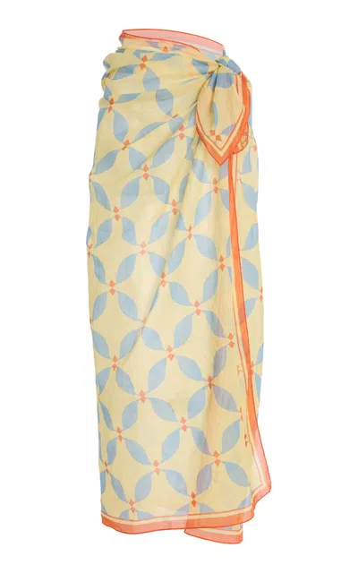 Soleil Soleil Exclusive Riviera Cotton Square Pareo In Multi