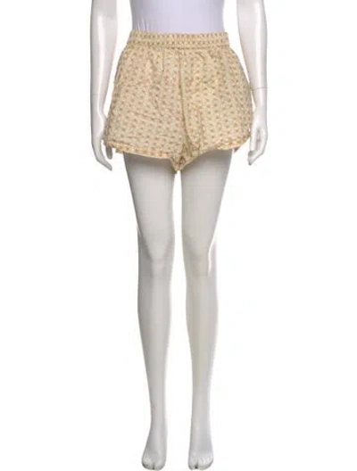 Pre-owned Soleil Soleil Printed Mini Shorts In Neutral