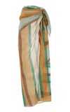 Soleil Soleil Printed Organic-cotton Square Pareo In Multi