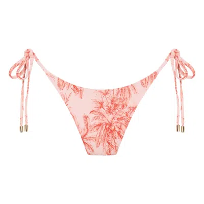 Soleil State Women's Pink Jungle Muse - Triangle Bikini Bottoms