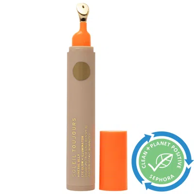 Soleil Toujours Brightening Eye Cream Mineral Spf 30 With Niacinamide & Vitamin C 0.5 oz / 15 ml In White