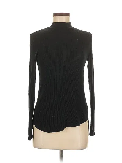 Pre-owned Solemio Long Sleeve Top Black Turtleneck Tops