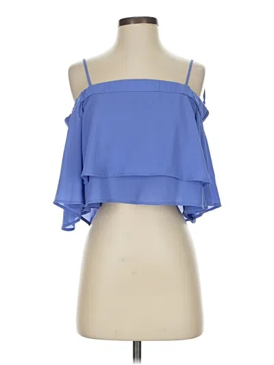 Pre-owned Solemio Sleeveless Blouse In Blue