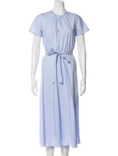Pre-owned Soler Crew Neck Long Dress In Blue