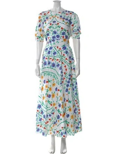 Pre-owned Soler Floral Print Long Dress In Multi