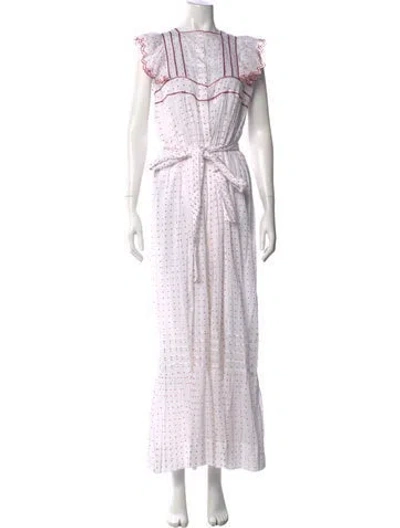 Pre-owned Soler Polka Dot Print Long Dress In Multicolor