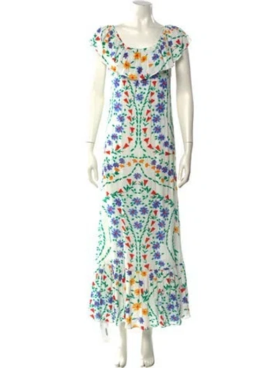 Pre-owned Soler Printed Long Dress In Multi