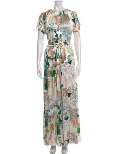 Pre-owned Soler Printed Long Dress In Multicolor