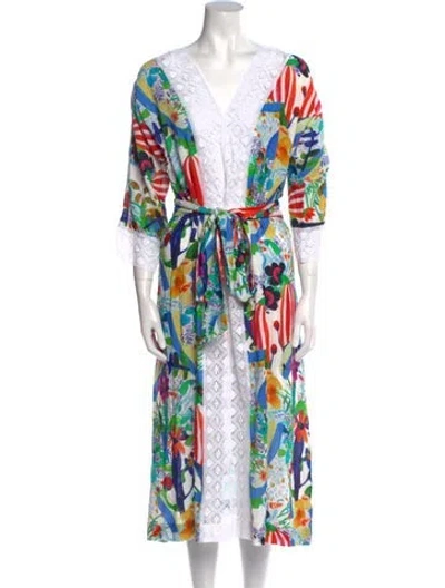 Pre-owned Soler Printed Midi Length Dress In Multi