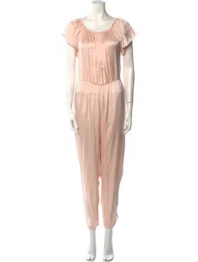 Pre-owned Soler Scoop Neck Jumpsuit In Pink