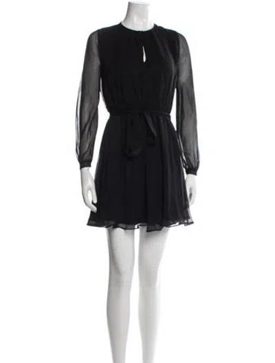 Pre-owned Soler Silk Mini Dress In Black