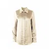 Solgo Atelier Women's Gold Solgo Pleated Silk Shirt Champagne In Gold