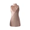 Solgo Atelier Women's Neutrals / Brown Yera Silk Top Mocha In Brown