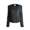 Solgo Atelier Women's Pogonia Tweed Jacket Black In Black