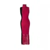 Solgo Atelier Women's Black / Red Elleann Cashmere Dress Red In Red/black