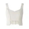 Solgo Atelier Women's Tia Crop Top White In White