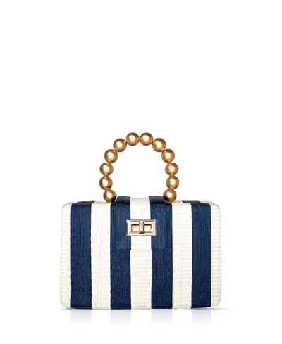 SOLI & SUN THE LOUISA WOVEN STRAW CLUTCH BAG