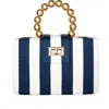 Soli & Sun The Louisa Woven Straw Clutch Bag In Multi