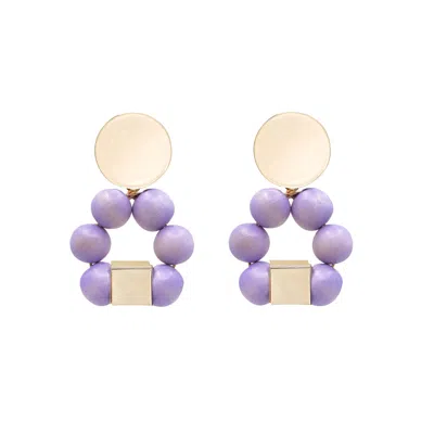 Soli & Sun Women's Pink / Purple The Jenna Lilac Hand-crafted Statement Earrings