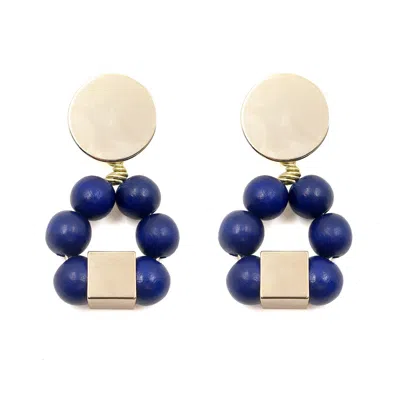 Soli & Sun Women's The Jenna Blue Hand-crafted Statement Earrings