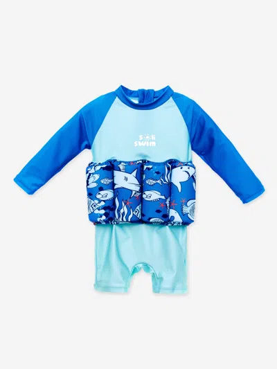 Soli Swim Baby Boys Sealife Float Suit In Blue