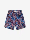 Soli Swim Boys Coral Beach Shorts In Blue