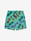 Soli Swim Boys Pineapple Swim Shorts (upf50+) In Green