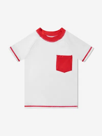 Soli Swim Kids' Boys Rash Guard In White