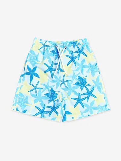 Soli Swim Kids' Boys Starfish Beach Shorts In Blue