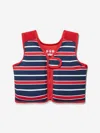 Soli Swim Boys Striped Float Jacket In Red