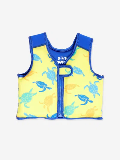 Soli Swim Kids' Boys Turtle Float Jacket In Yellow