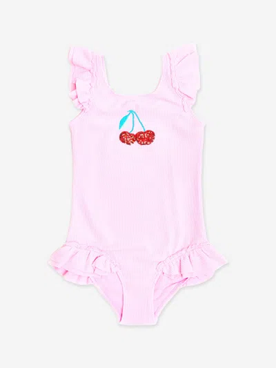 Soli Swim Kids' Girls Cherry Swimsuit In Pink