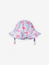 Soli Swim Girls Lilac Purple Flamingo Swim Hat (upf50+) In Purple