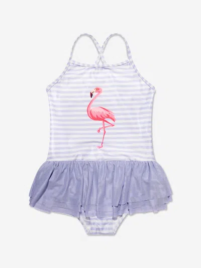 Soli Swim Kids' Girls Flamingo Swimsuit (upf50+) In Purple