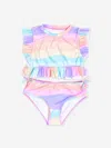 Soli Swim Girls Frill Tankini In Purple