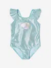 Soli Swim Girls Seashell Swimsuit In Green