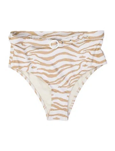 Pre-owned Solid & Striped Animal Print Bottoms W/ Tags In Neutral