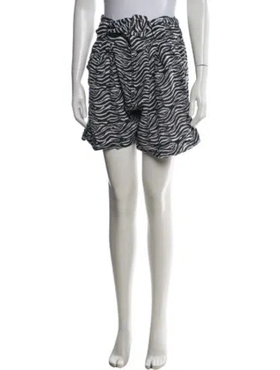 Pre-owned Solid & Striped Animal Print Mini Shorts In Multicolor