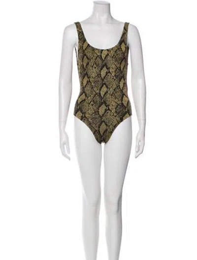 Pre-owned Solid & Striped Animal Print One-piece In Multi