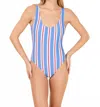 Solid & Striped The Annemarie One Piece Swimsuit In Blue