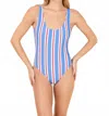 Solid & Striped Anne-marie One Piece Swimsuit In Blue Americana Stripe In Multi