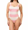 Solid & Striped Anne-marie Reversible One Piece Swimsuit In Gelato Stripe In Pink