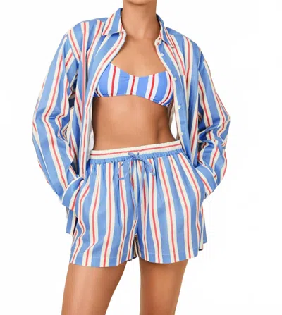 SOLID & STRIPED AVRIL BUTTON DOWN SHIRT IN AMERICANA STRIPE