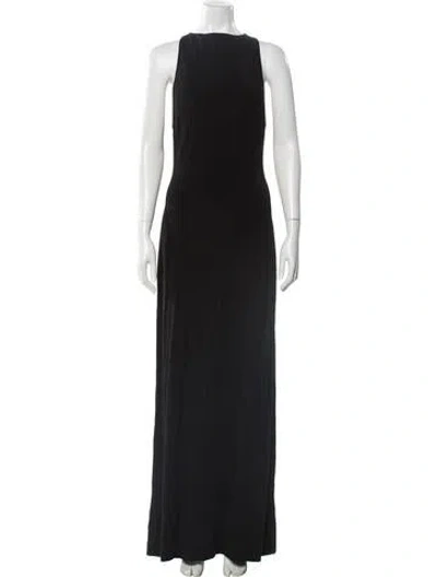 Pre-owned Solid & Striped Bateau Neckline Long Dress In Multi