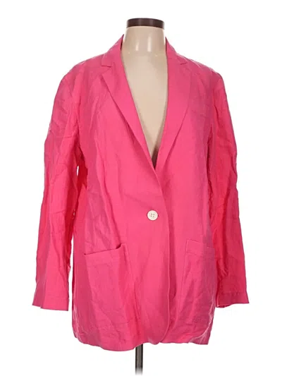 Pre-owned Solid & Striped Blazer Jacket In Pink